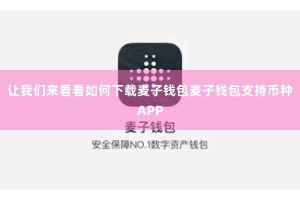 让我们来看看如何下载麦子钱包麦子钱包支持币种APP