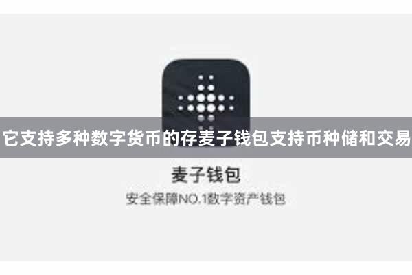 它支持多种数字货币的存麦子钱包支持币种储和交易