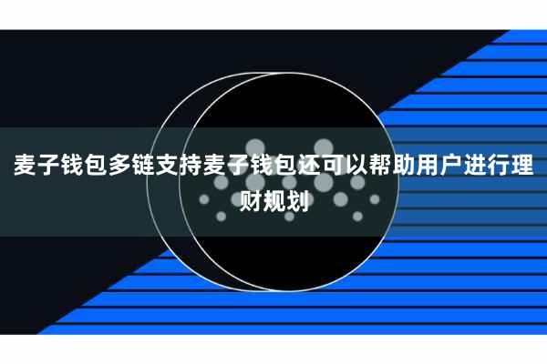 麦子钱包多链支持麦子钱包还可以帮助用户进行理财规划